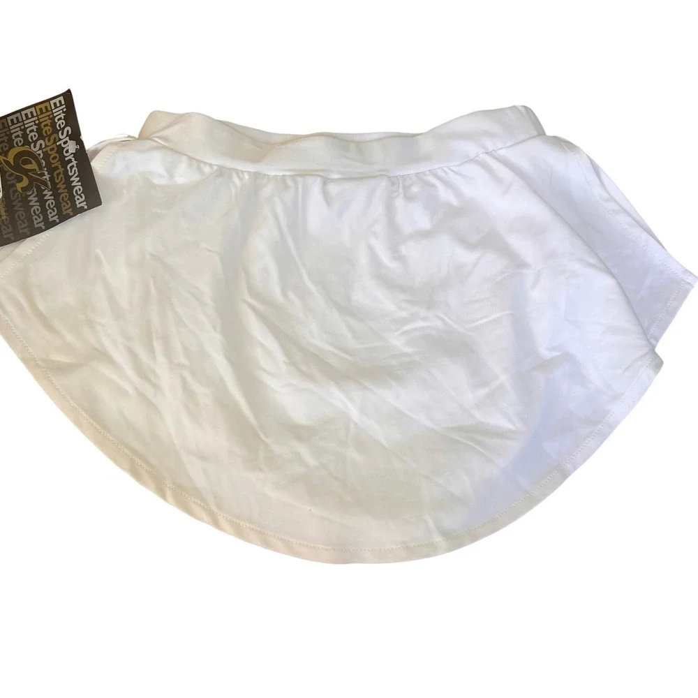 GK Elite Sportswear‎ White Gymnastics Dance Skort Skirt Child Large NWT Tennis